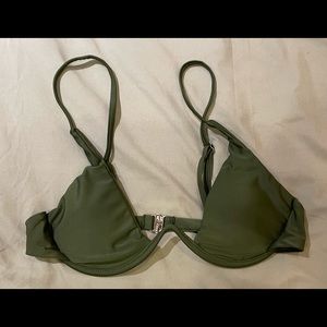 Shein green wired bikini top